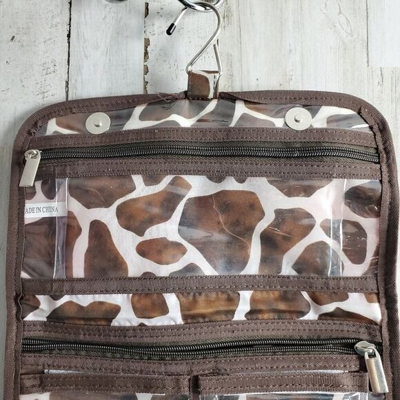 Pink Animal Print Hanging Toiletry Bag - Picture 6 of 8